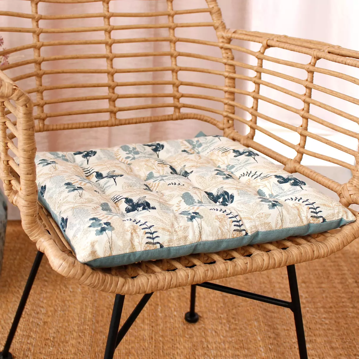 Coussin de chaise Vegetalis Bleu lagon 1