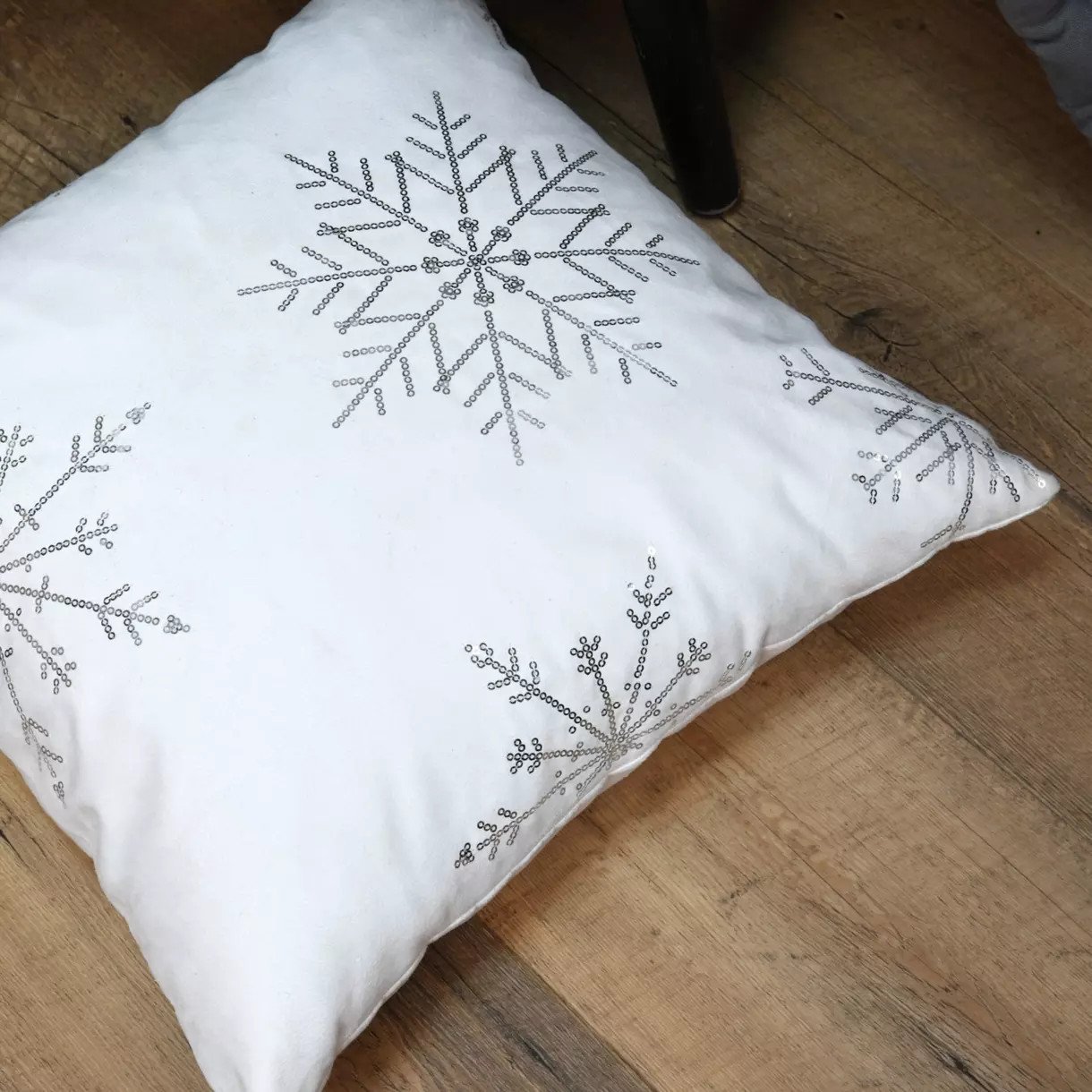 Sierkussen (40 cm) Lumineux Zilverkleurig 1