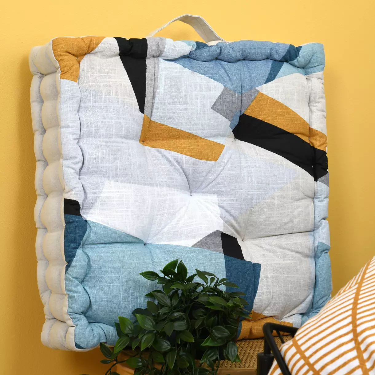 Coussin de sol (45 cm) Quadro Bleu 1