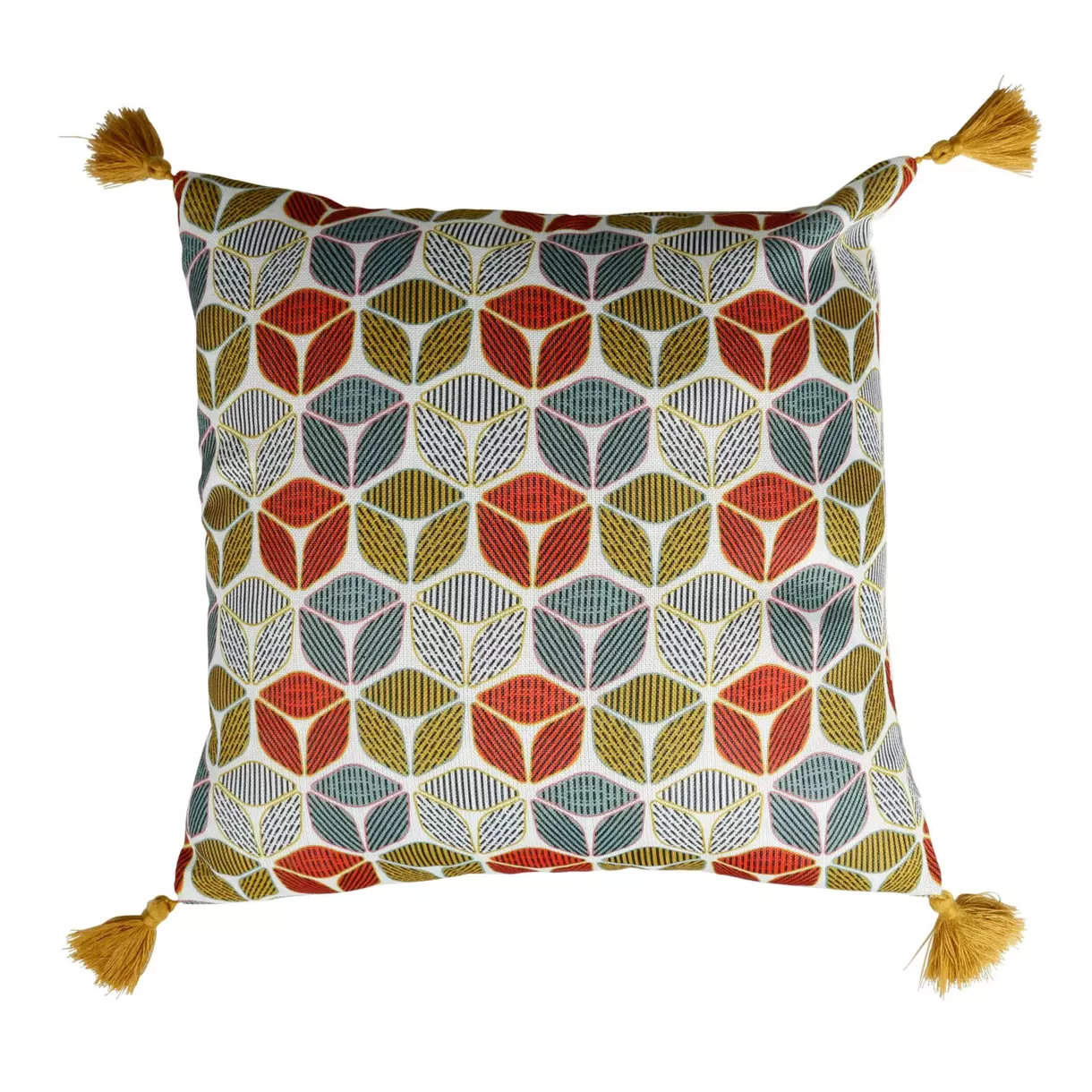 Housse de coussin carrée (40 cm) Cocktail Multicolore 1