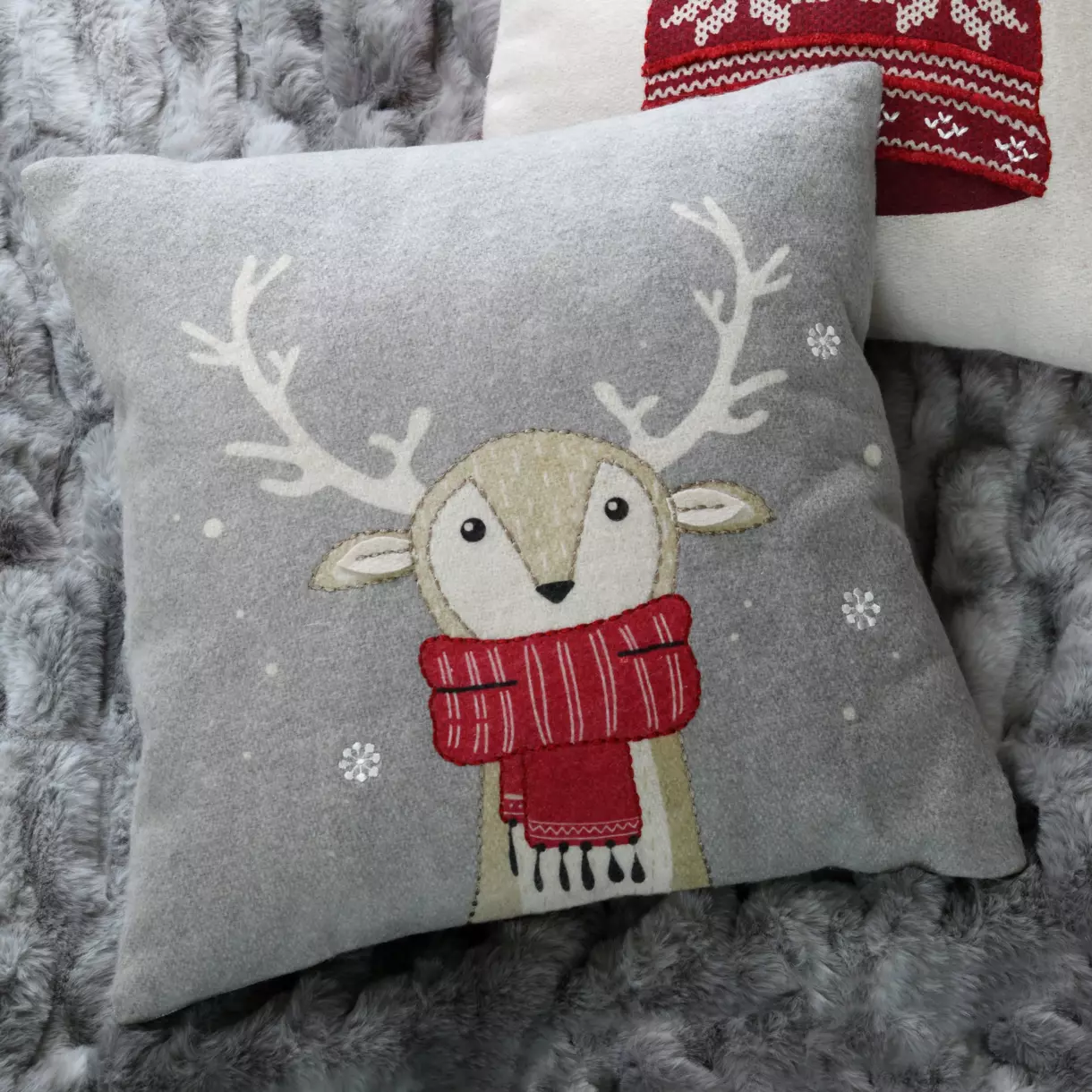 Coussin carré (40 cm) Arvan Ecru 1