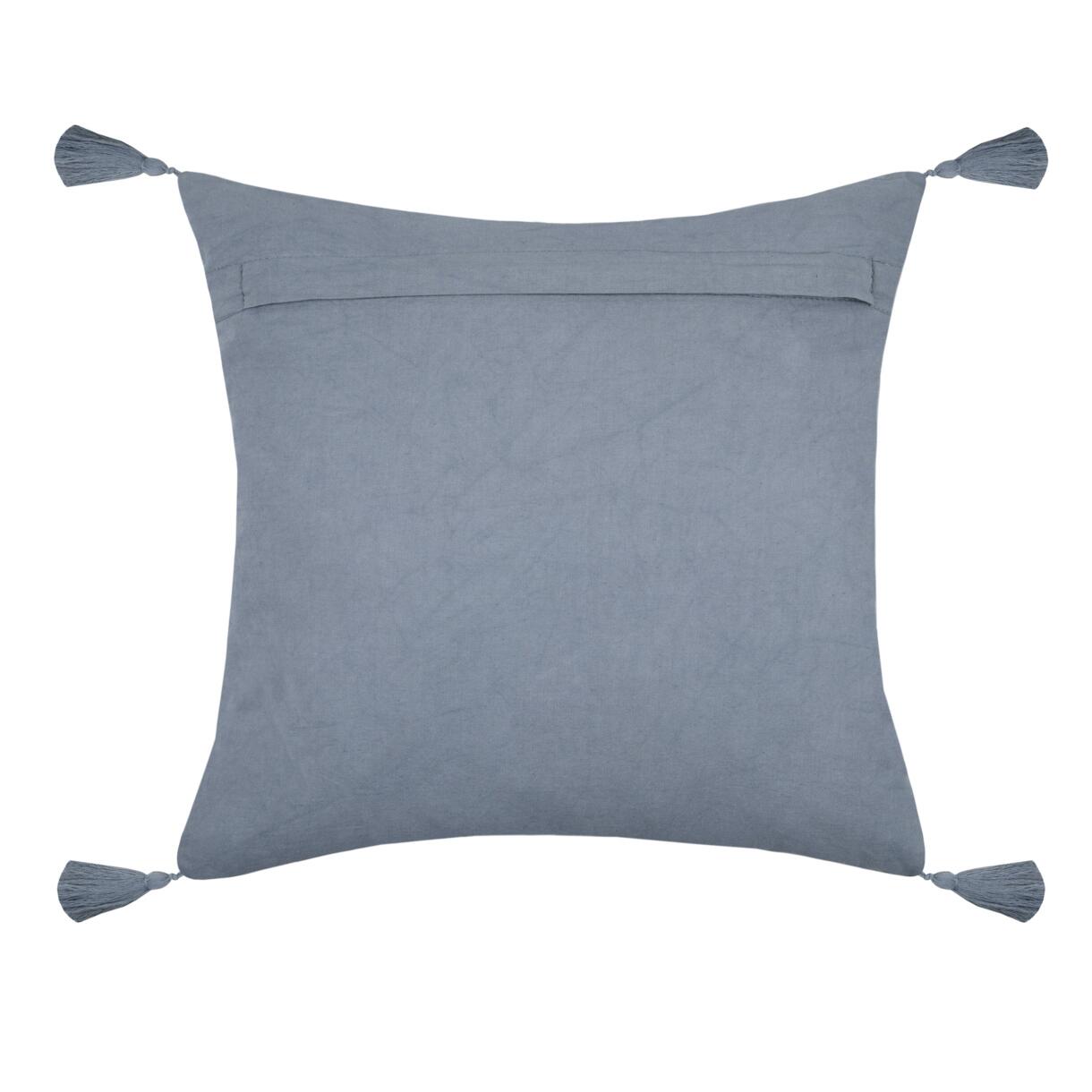 Cuscino quadrato garza di  cotone (40 cm) Sunda Blu indigo