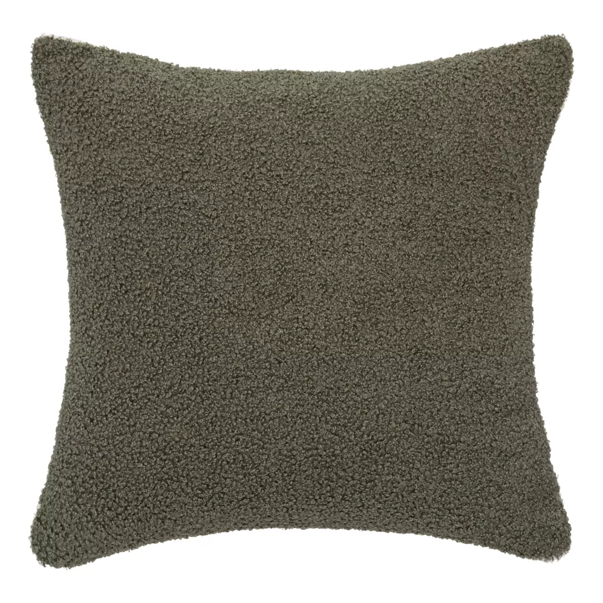 Coussin carré bouclette (40 cm) Jaiko Vert kaki