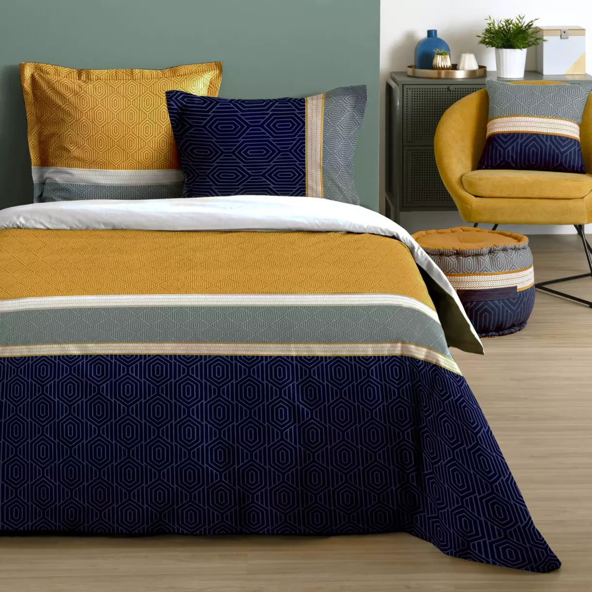 Funda Nórdica y dos fundas para almohada algodón (240 cm) Houston Multicolor 1