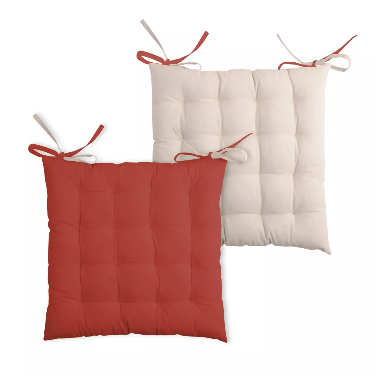 Coussin de chaise Duo Rouge terracotta 1