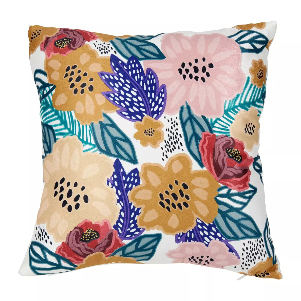 Housse de coussin carrée (40 cm) Flowers Multicolore 1