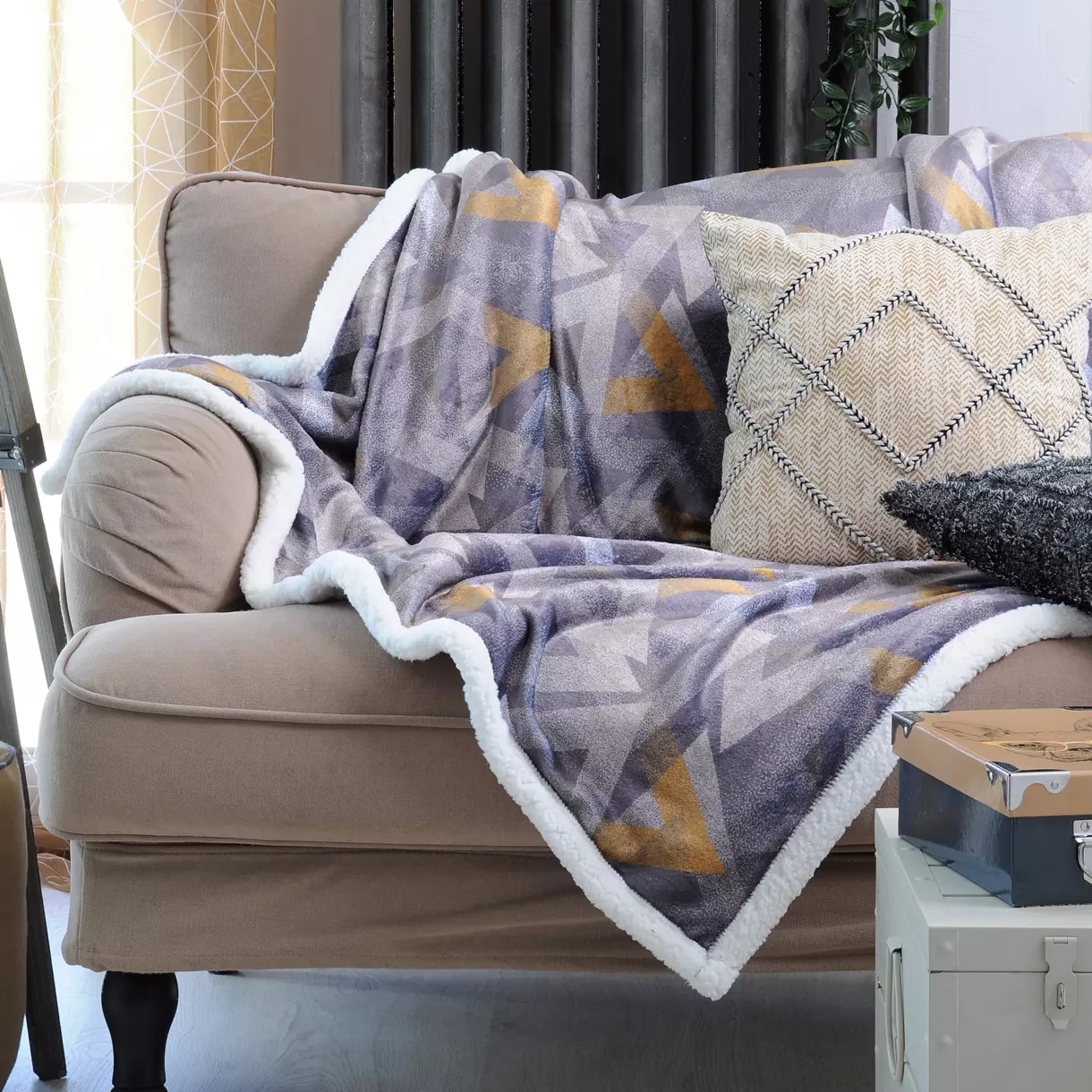 Manta suave (160 cm) Barklay Gris 1