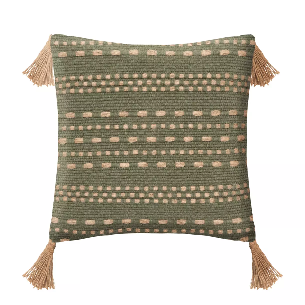 Cojín cuadrado yute (40 cm) Bota Verde kaki 1