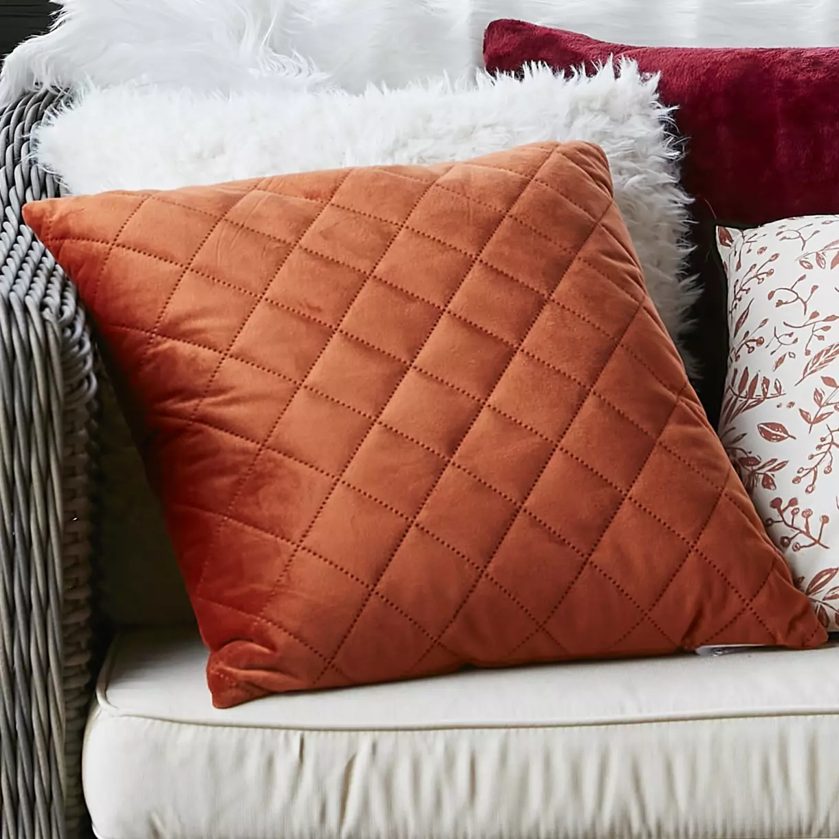 Coussin carré (40 cm) Gatsby Cognac 1