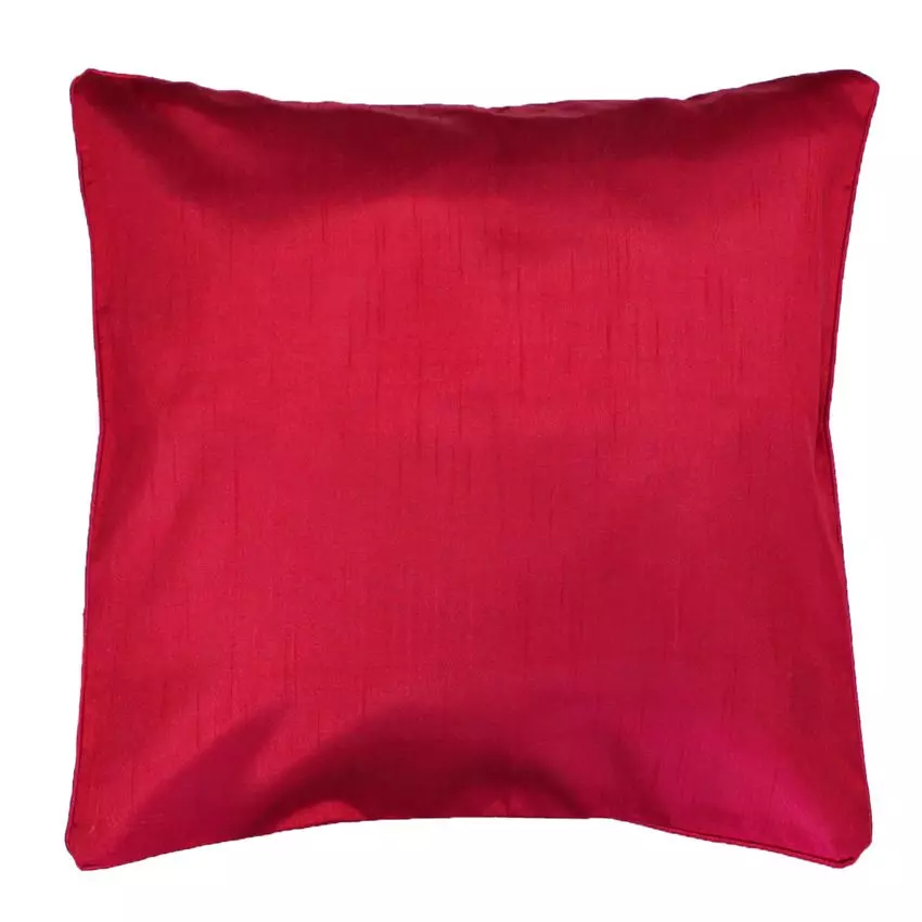 Housse de coussin carrée (40 cm) Shantung Shana Rouge 1