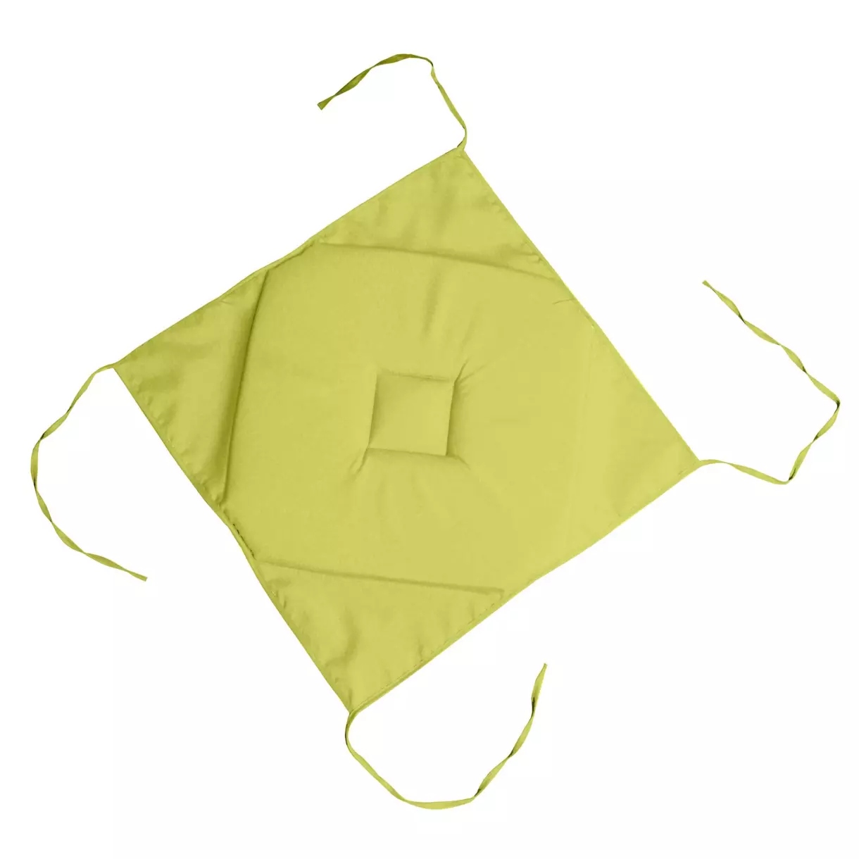 Galette de chaise carrée à rabats (40 cm) Nelson Vert granny 1