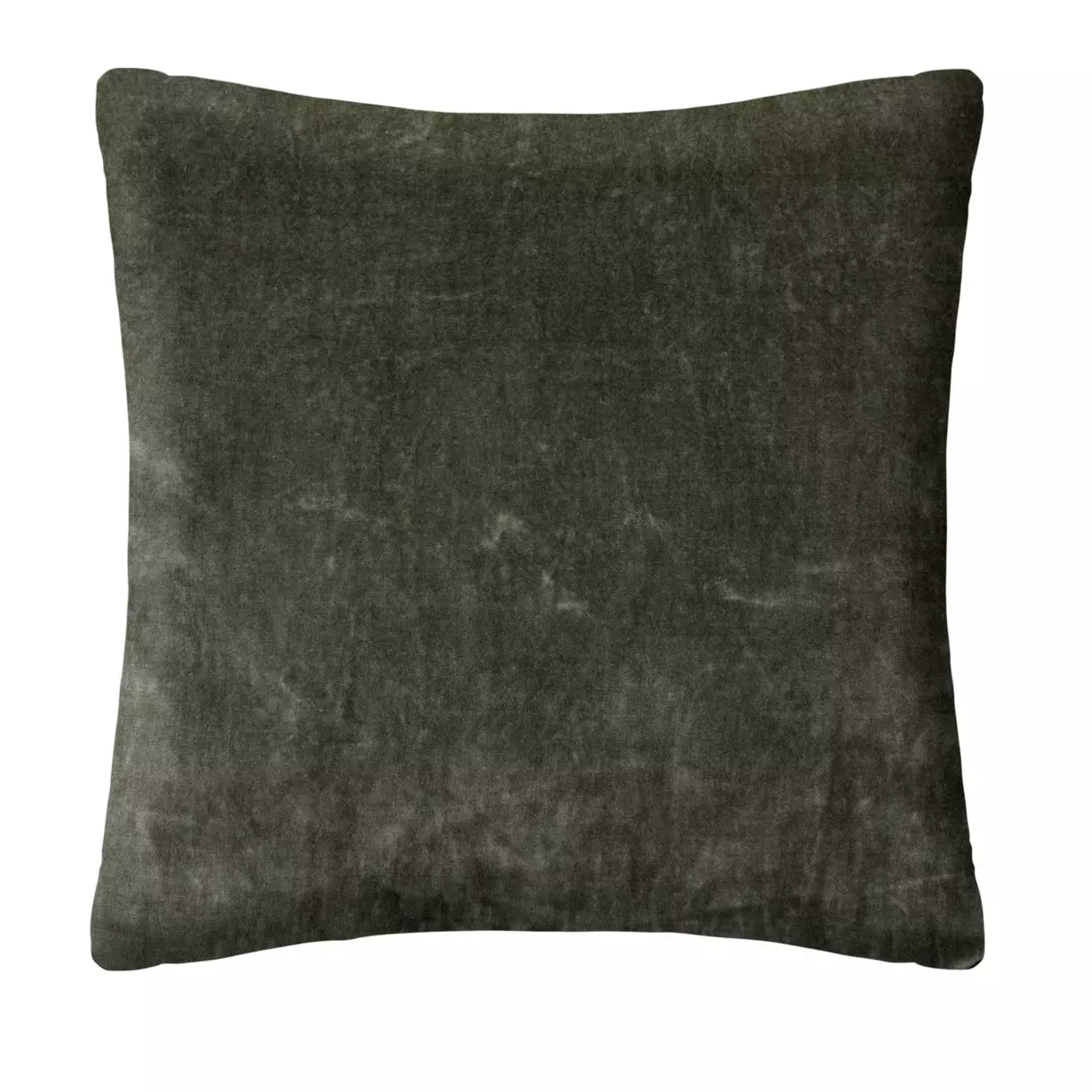 Coussin carré velours (55 cm) Otto Vert kaki 1