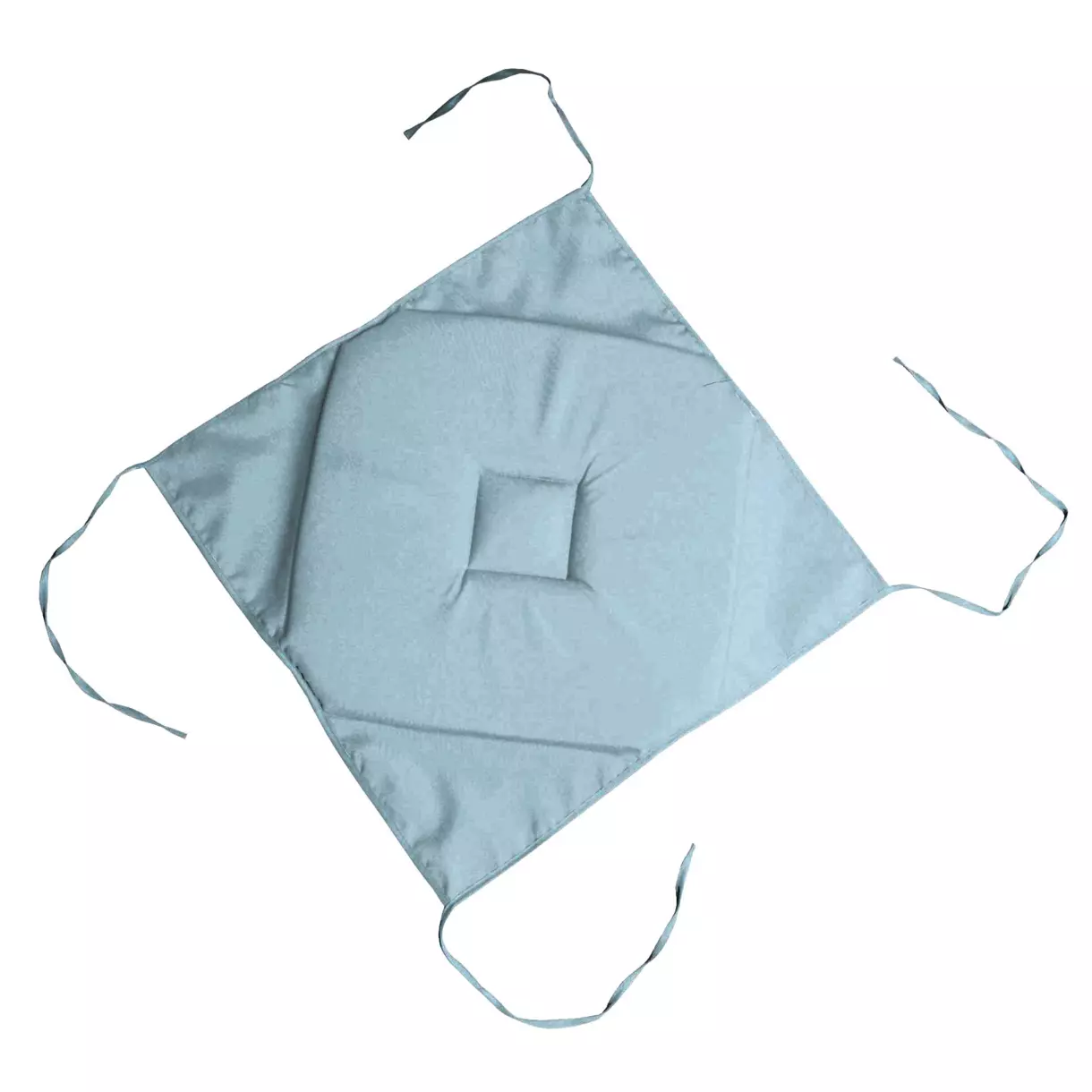 Cojín para silla cuadrado con cintas (40cm) Nelson Azul espuma 1