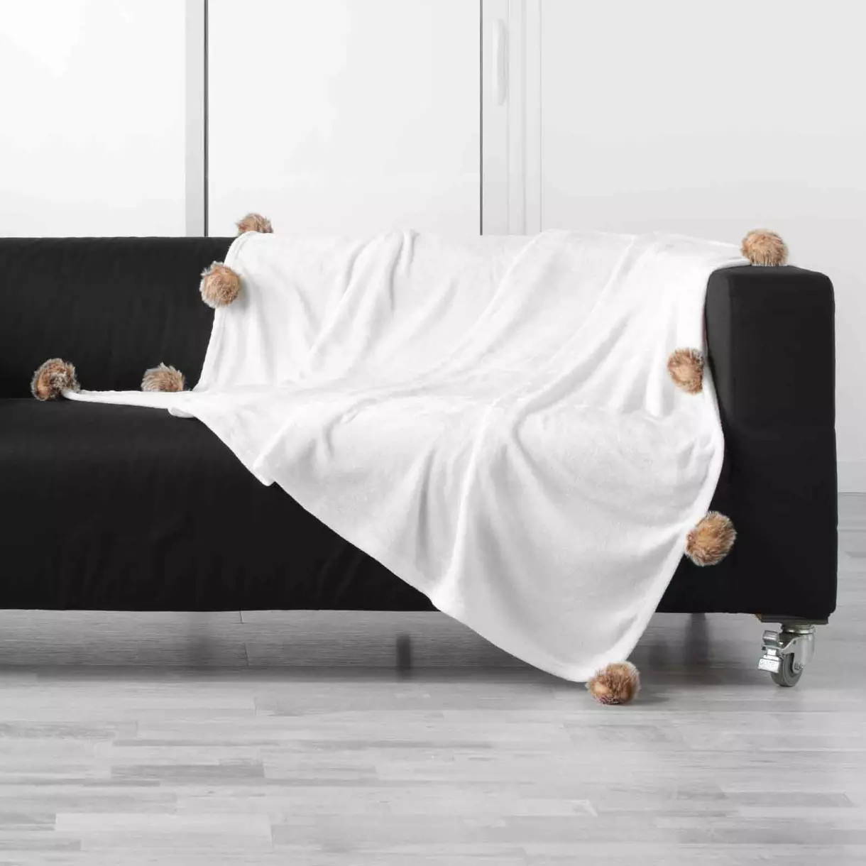 Plaid doux (150 cm) Snowy Ecru 1