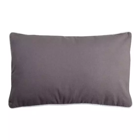 Coussin rectangulaire (50 cm) Duo Gris foncé 1