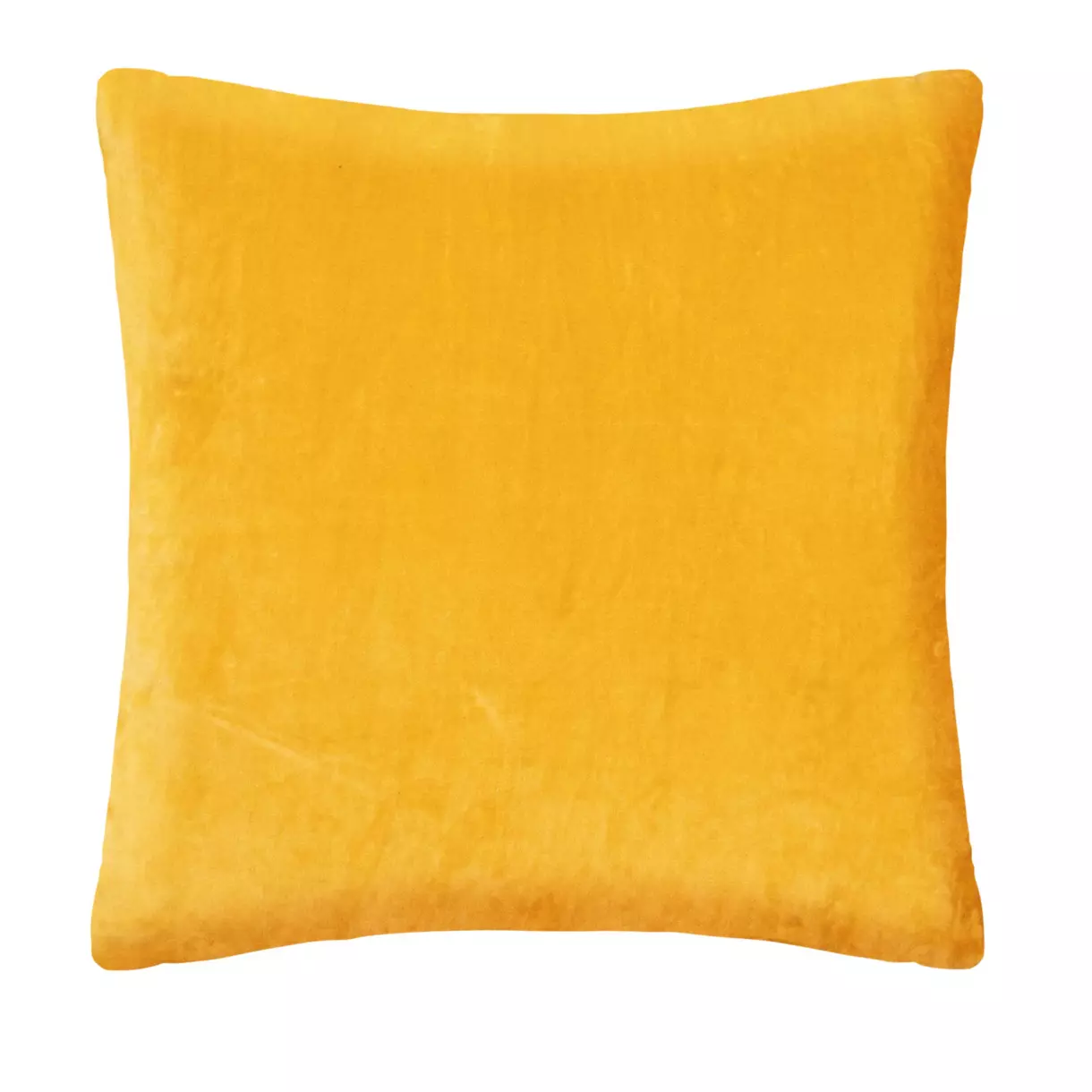 Coussin carré velours (55 cm) Otto Jaune ocre 1