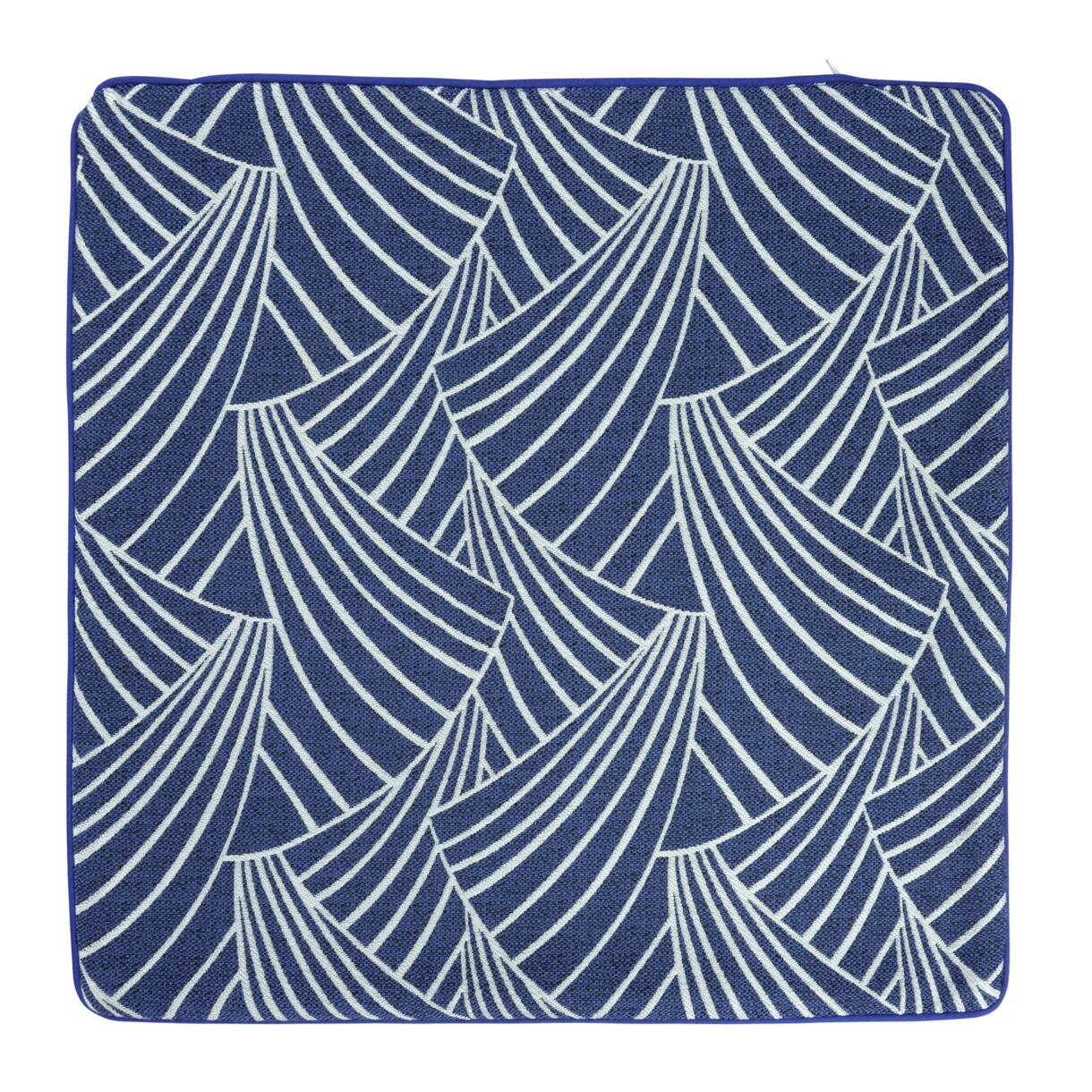 Housse de coussin carrée (40 cm) Ardeco Bleu foncé 1