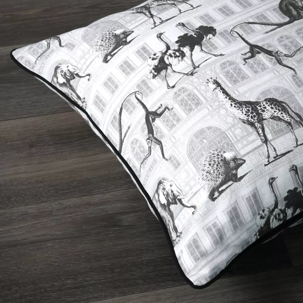 Coussin carré (60 cm) Haussmann Gris 1