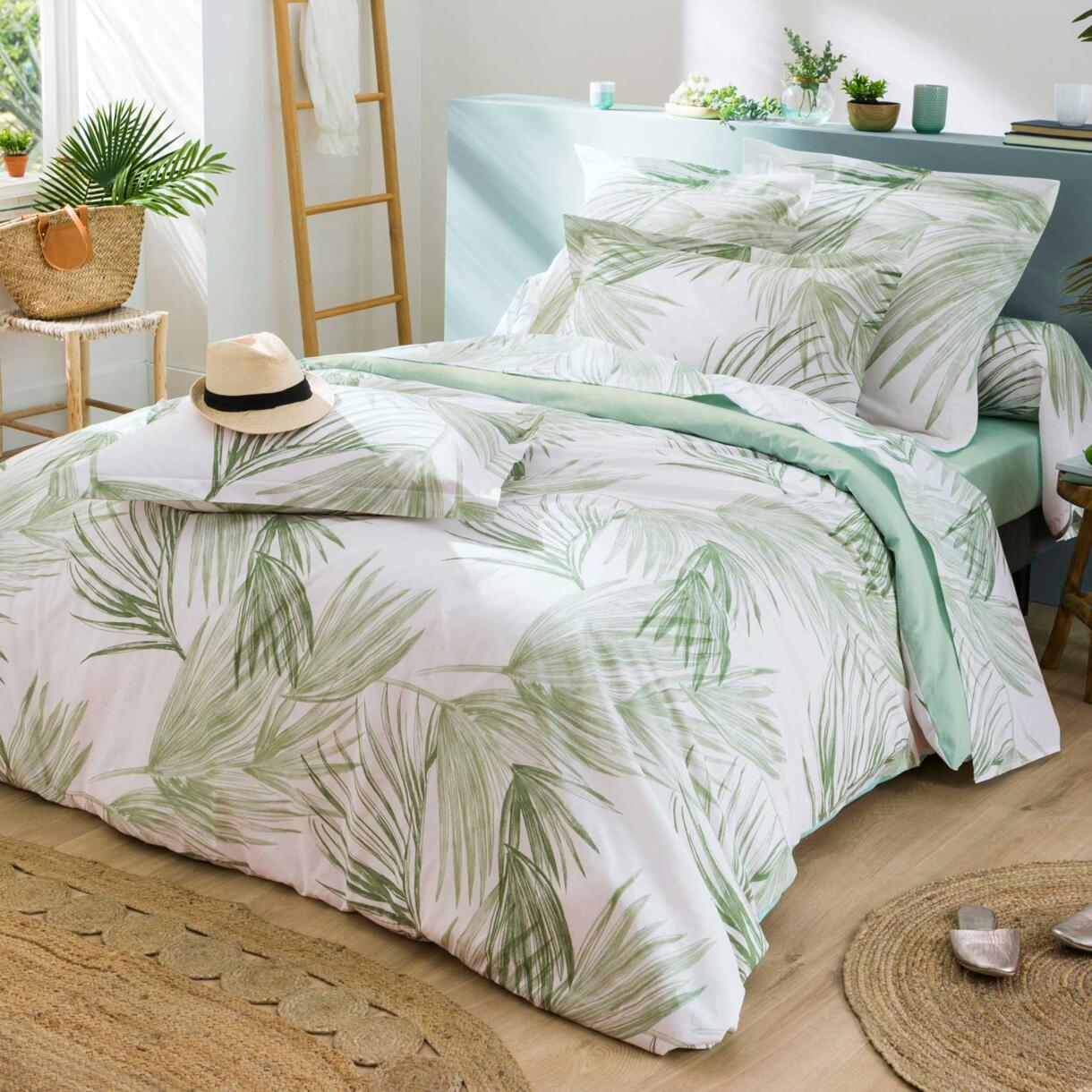 Bettbezug aus hochwertiger Baumwolle (200 cm) A l'ombre Grün 1