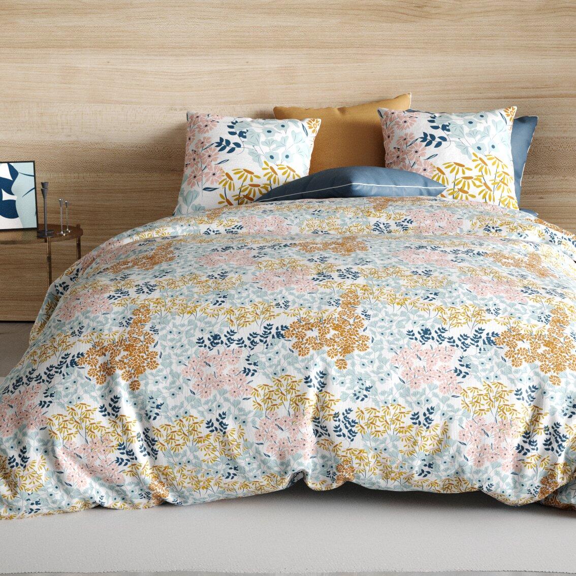Funda Nórdica y dos fundas para almohada en algodón (240 cm) Kahana Multicolor 1