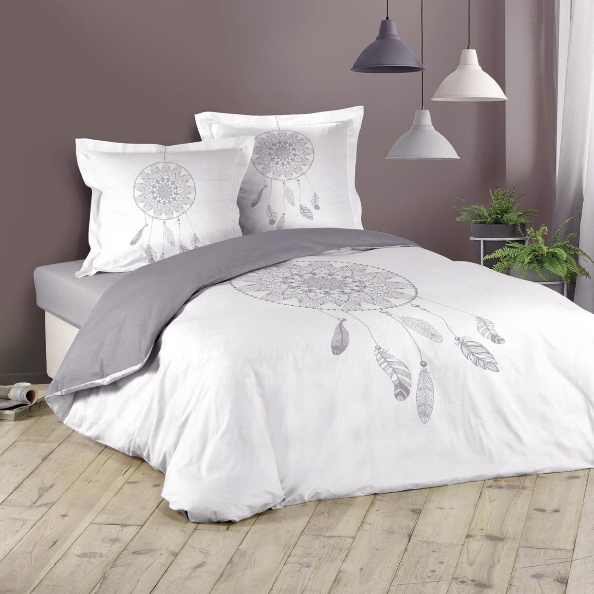 Bettwäsche aus Baumwolle Reveline (240 cm) Weiß 1