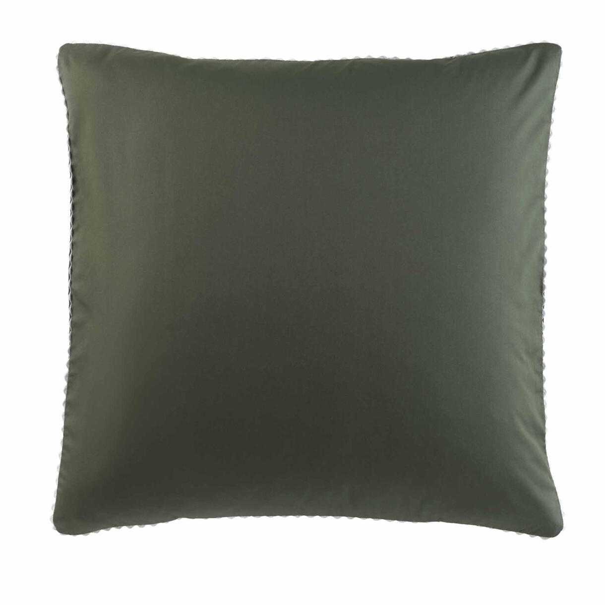 Funda nórdica y dos fundas para almohadones percal de algodón (240 cm) Loumea Verde kaki 7