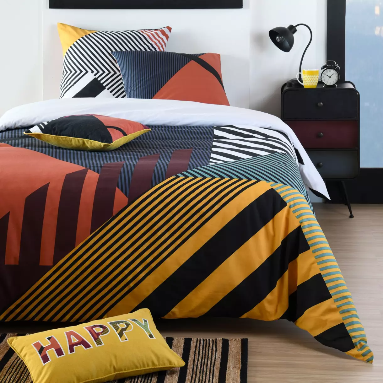 Funda Nórdica y dos fundas para almohada en algodón (260 cm) Nashville Multicolor 1