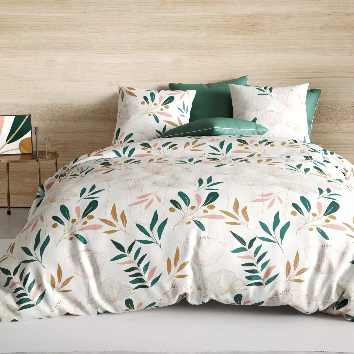 Juego de sábanas en algodón cama 140 cm 4 piezas Kano Multicolor 1