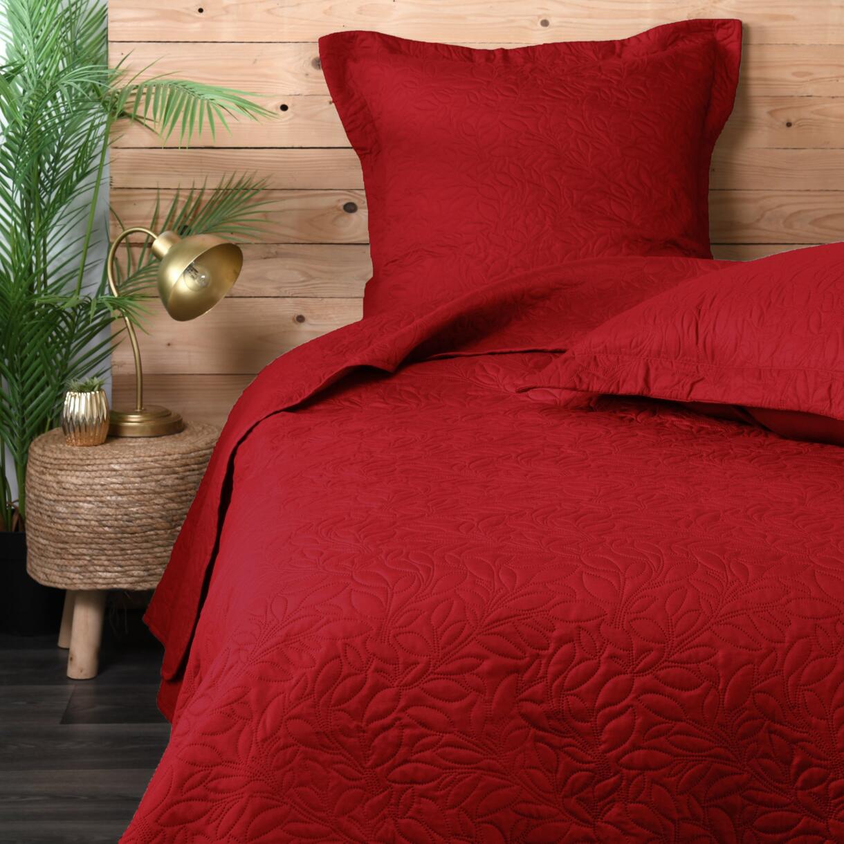 Couvre-lit et taies d'oreiller (240 x 220 cm) Cassandre Rouge 1