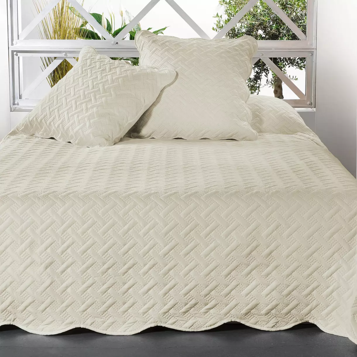 Colcha y funda para almohada (180 x 240 cm) Californie Beige 1