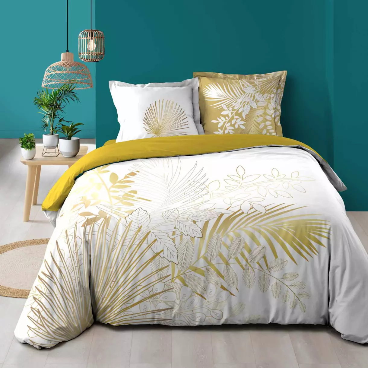 Funda Nórdica y dos fundas de almohada en algodón (260 cm) Strassy Blanco 1