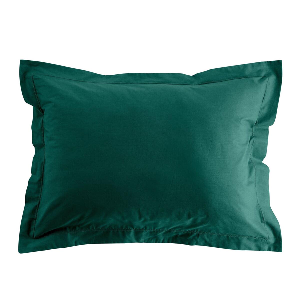 Funda de almohada rectangular en algodón bio (70 cm) Biolina Verde esmeralda 6