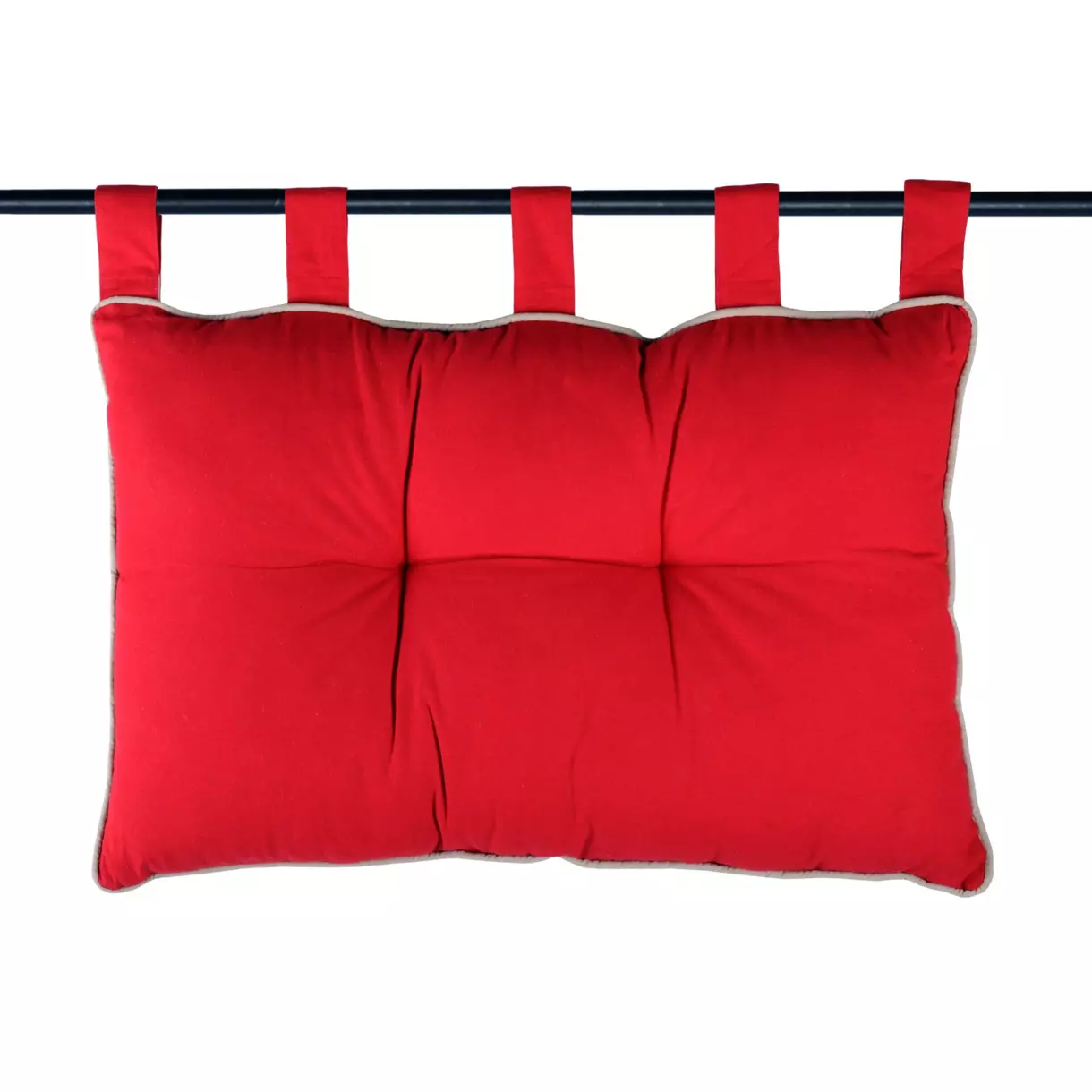 Cabecero de algodón (70 cm) Duo Rojo 1