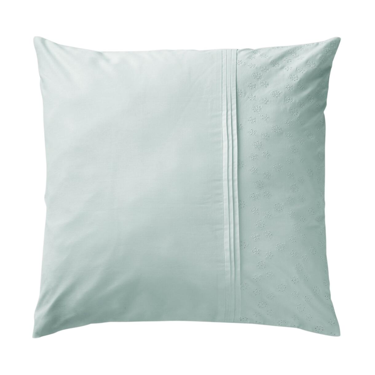 Funda para almohada cuadrada en algodón (L63 cm) Jeanne Azul claro 1