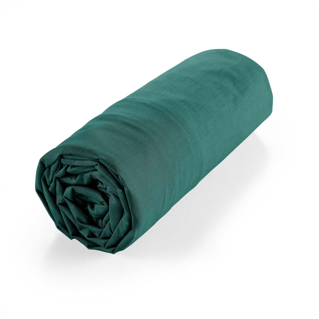 Sábana bajera en algodón bio (180 cm) Biolina Verde esmeralda 6