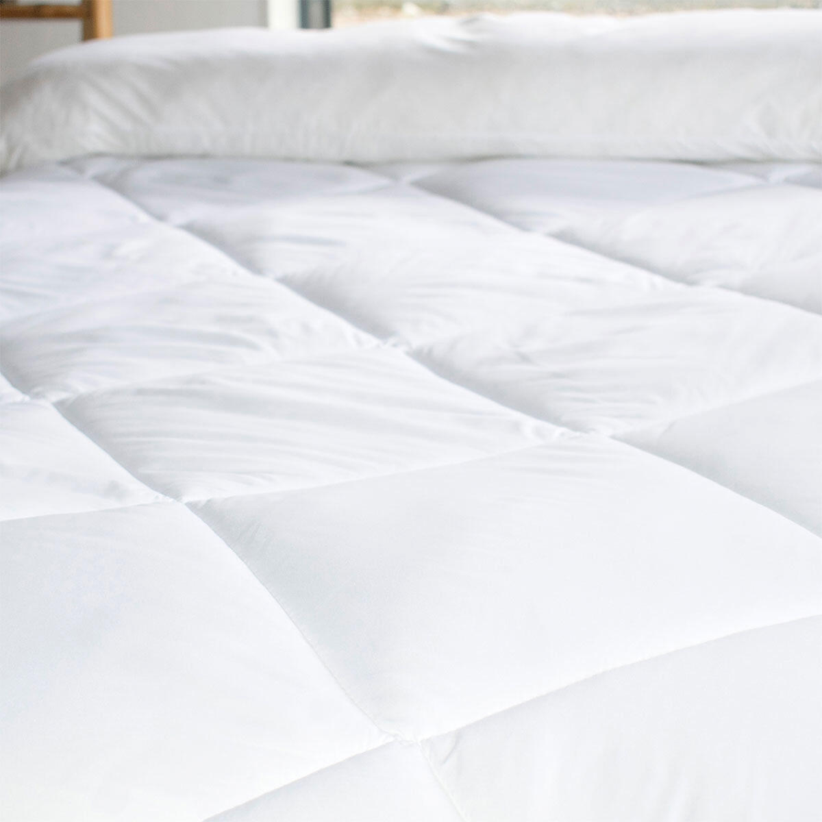 Topper para colchón (140 cm) Lavable a  95° Blanco 1
