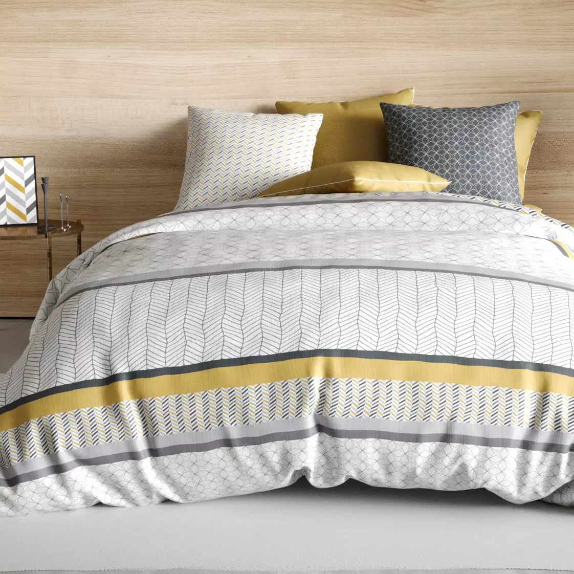 Funda Nórdica y dos fundas para almohada en algodón (240 cm) Gosipi Blanco 1