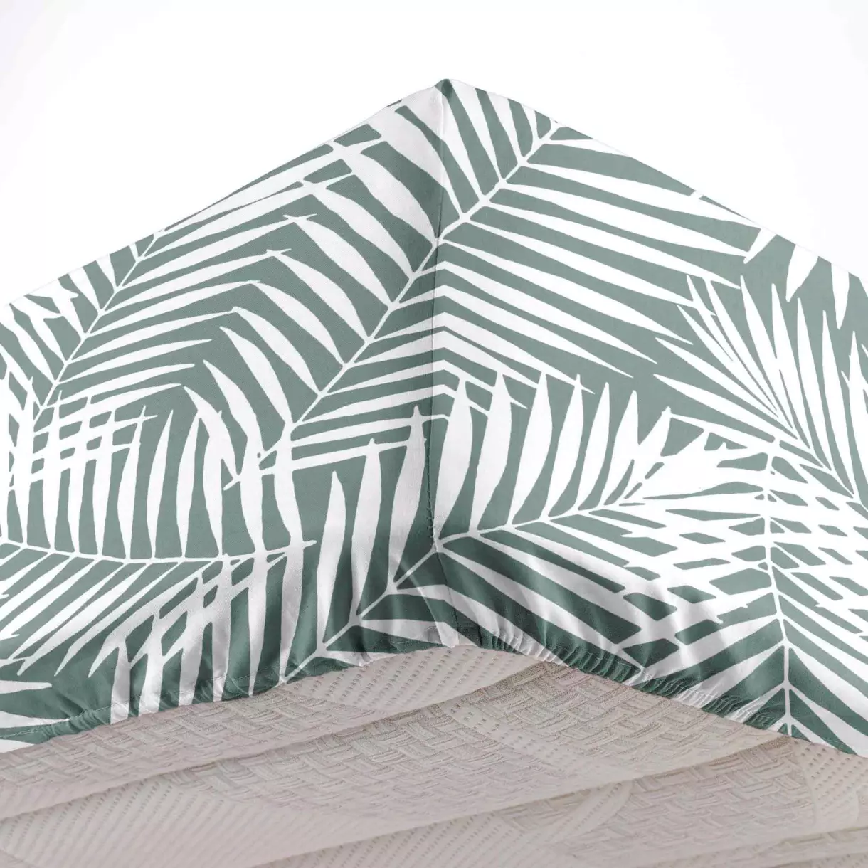 Sábana bajera  algodón (140 cm) Botania Verde savila 1