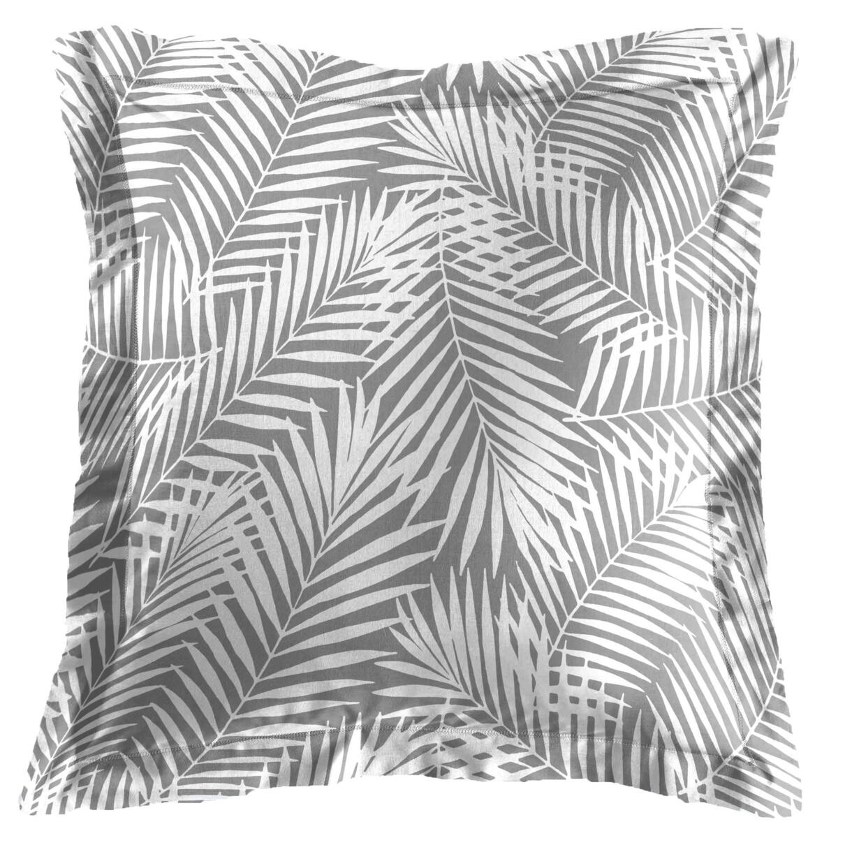 Funda de almohada cuadrada algodón (63 cm) Botania Gris 1