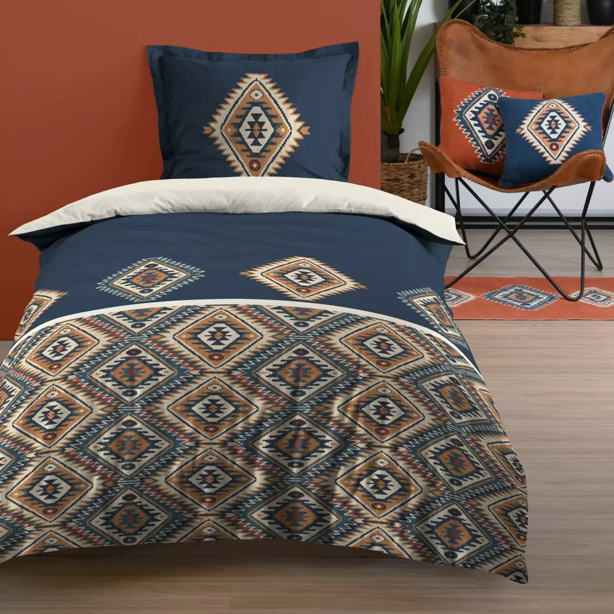 Funda Nórdica y una funda algodón (140 cm) Louisiane Multicolor 1