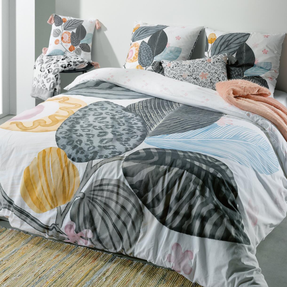 Funda nórdica y dos fundas de almohada en algodón (260 cm) Yona Multicolor 1