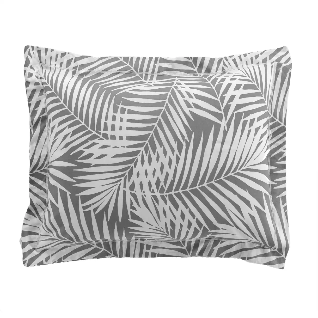 Funda de almohada rectangular algodón (70 cm) Botania Gris 1