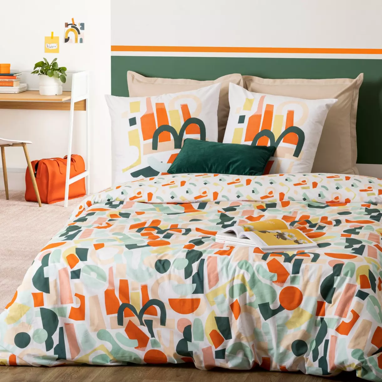 Funda Nórdica y dos fundas para almohada algodón (240 cm) Mattys Multicolor 1