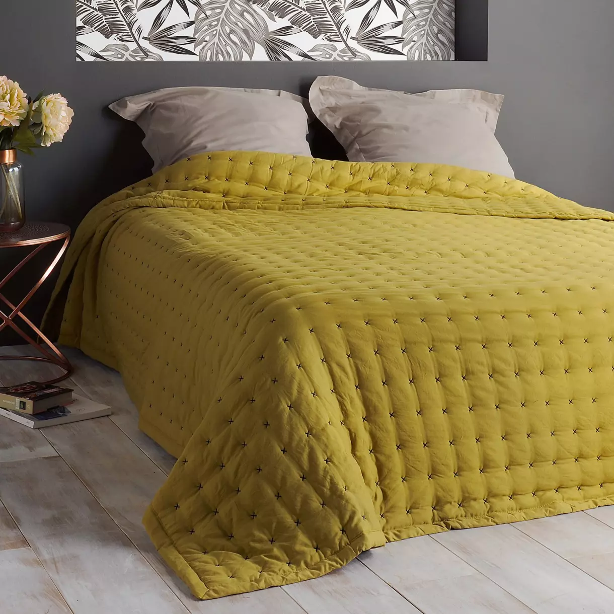 Couvre-lit (250 x 260 cm) Paloma Vert anis 1
