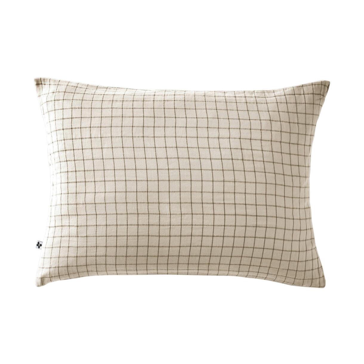 Funda para almohada rectangular en en gasa de algodón (70 cm) Gaïa Mix Beige pampa 1