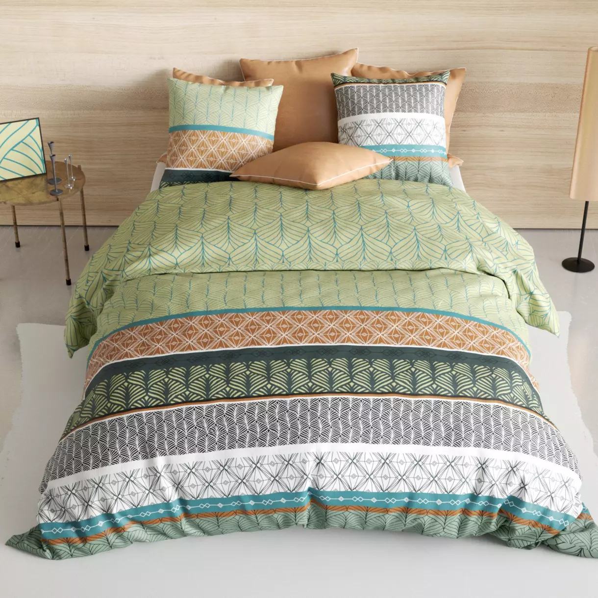 Funda nórdica y una funda en algodón (140 cm) Echo Multicolor 1