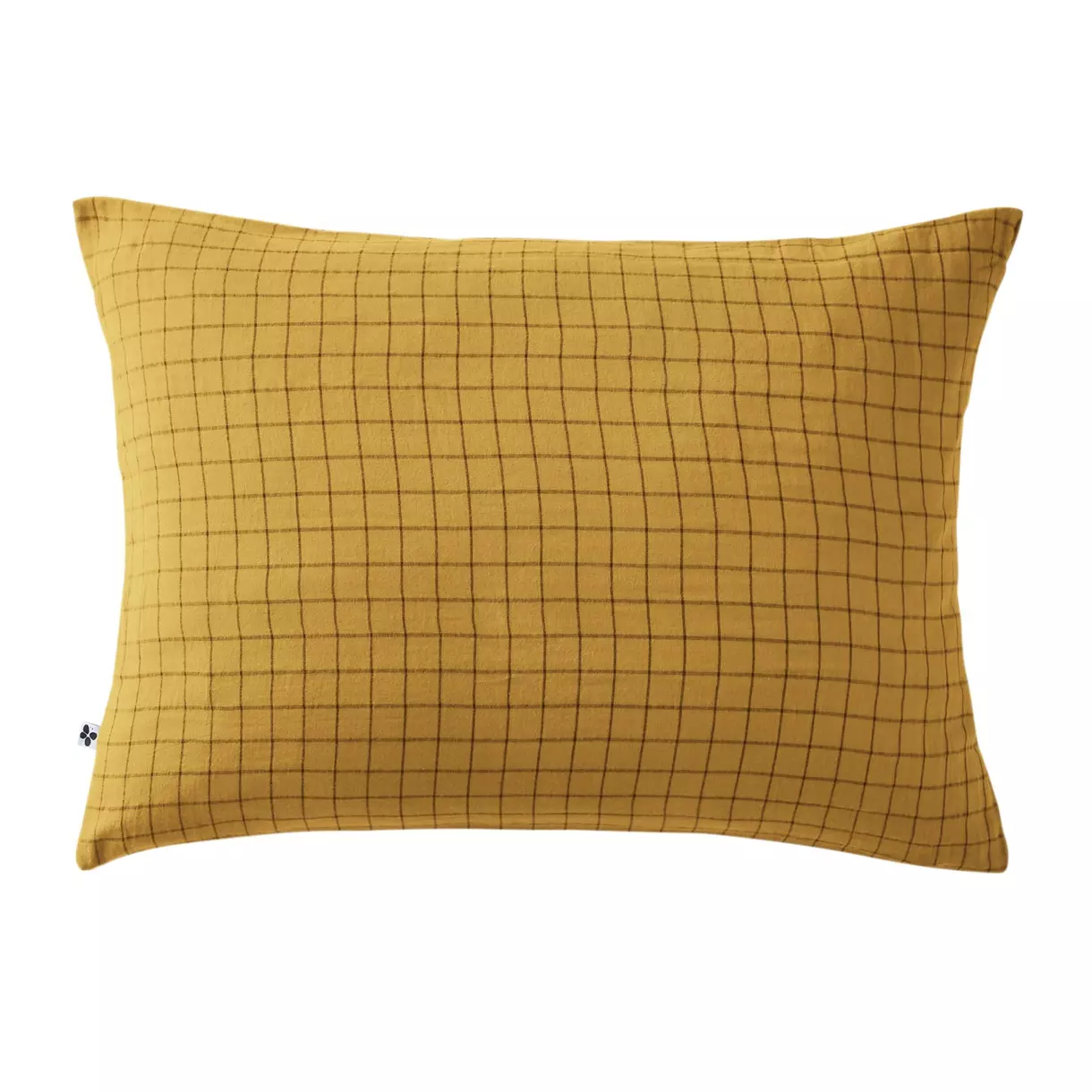 Funda de almohada rectangular en gasa de algodón (70 cm) Gaïa Mix Amarillo Azafrán 1