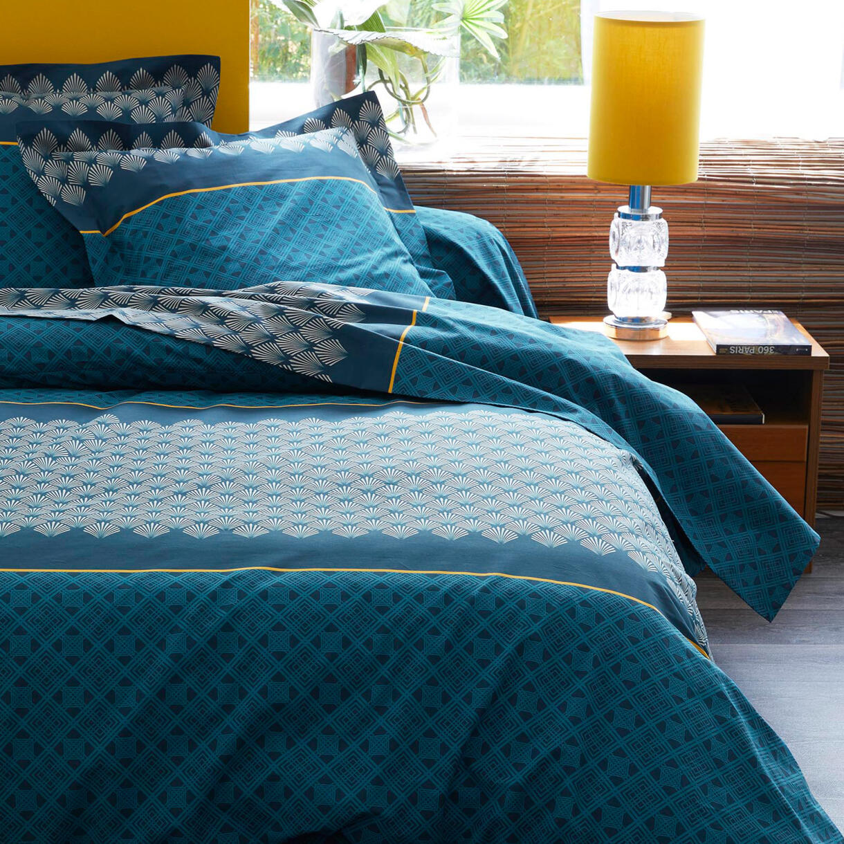 Bettbezug aus Baumwolle (140 cm) Talisman Blau 1