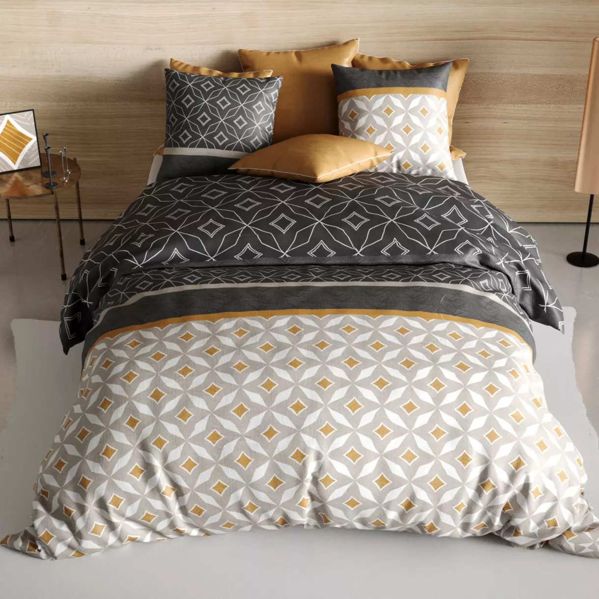 Funda nórdica y dos fundas de almohada en algodón (260 cm) Ota Multicolor 1