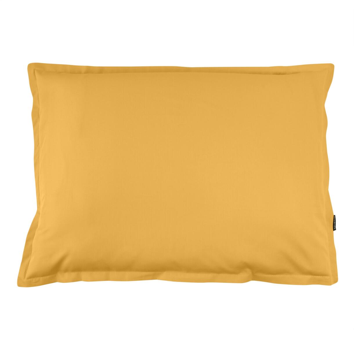 Funda de almohada rectangular de percal de algodón (70 cm) Cali Amarillo mostaza 1